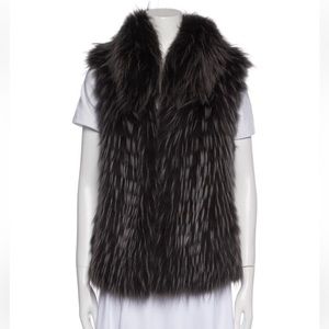 Yves Solomon fur vest.